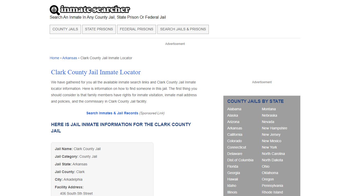 Clark County Jail Inmate Locator - Inmate Searcher